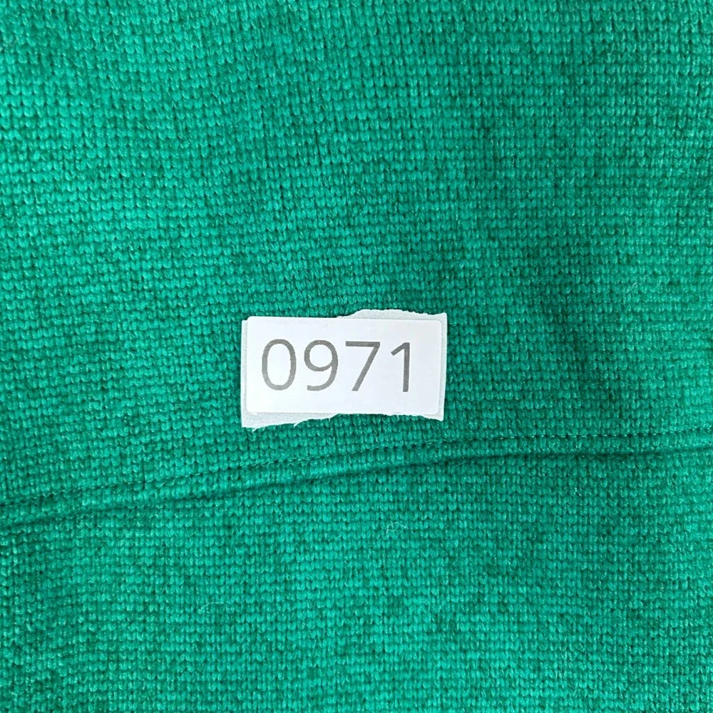 The‎ North Face Fleece Pullover Mens L Green Black Quarter Zip G23-001